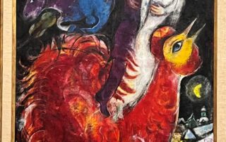 Gemälde von Marc Chagall „Brautpaar mit Hahn“, 1939–47